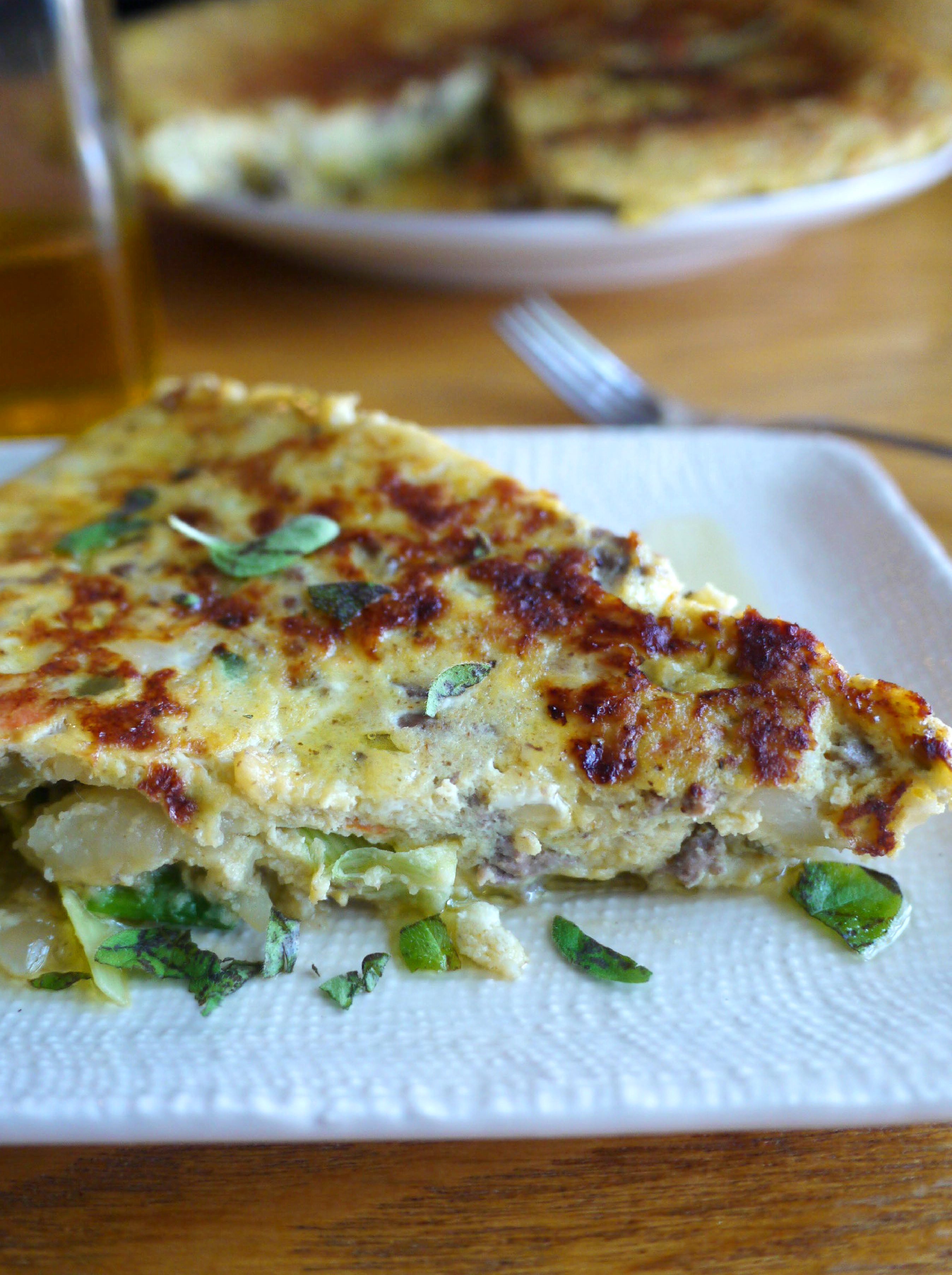 Spanish Tortilla Omelette with Chilli, Thyme, and Garlic - Love the Kitchen