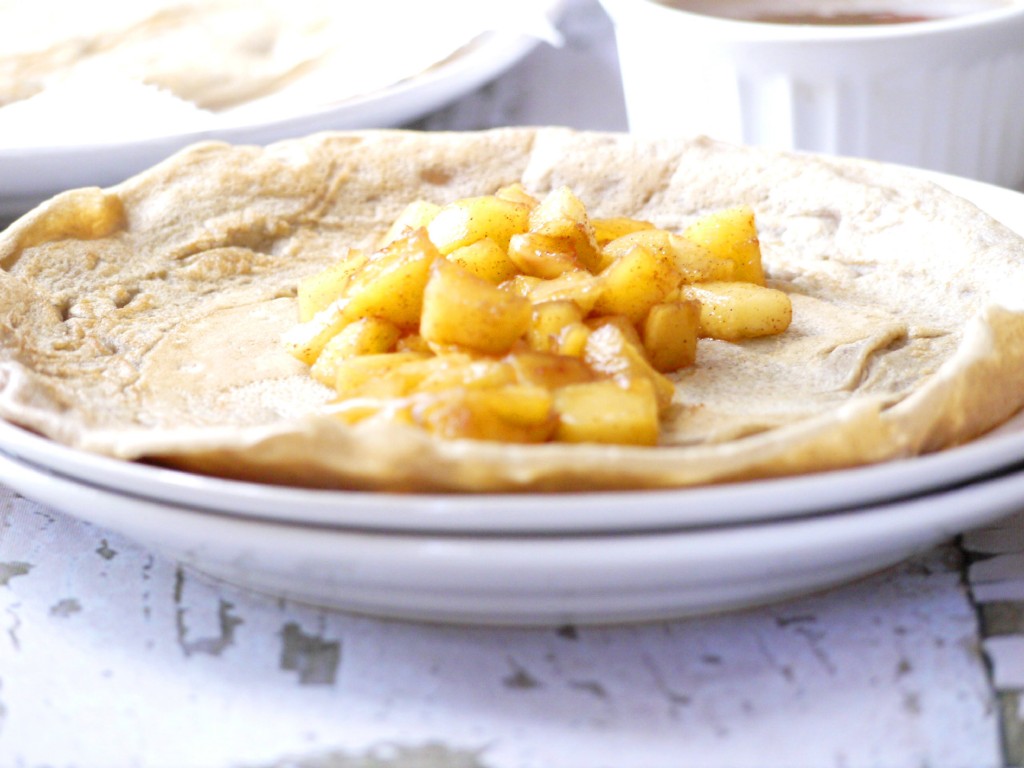 Mexican Dessert Crepes With Cinnamon-sugar Caramelized Apples - Healthy 